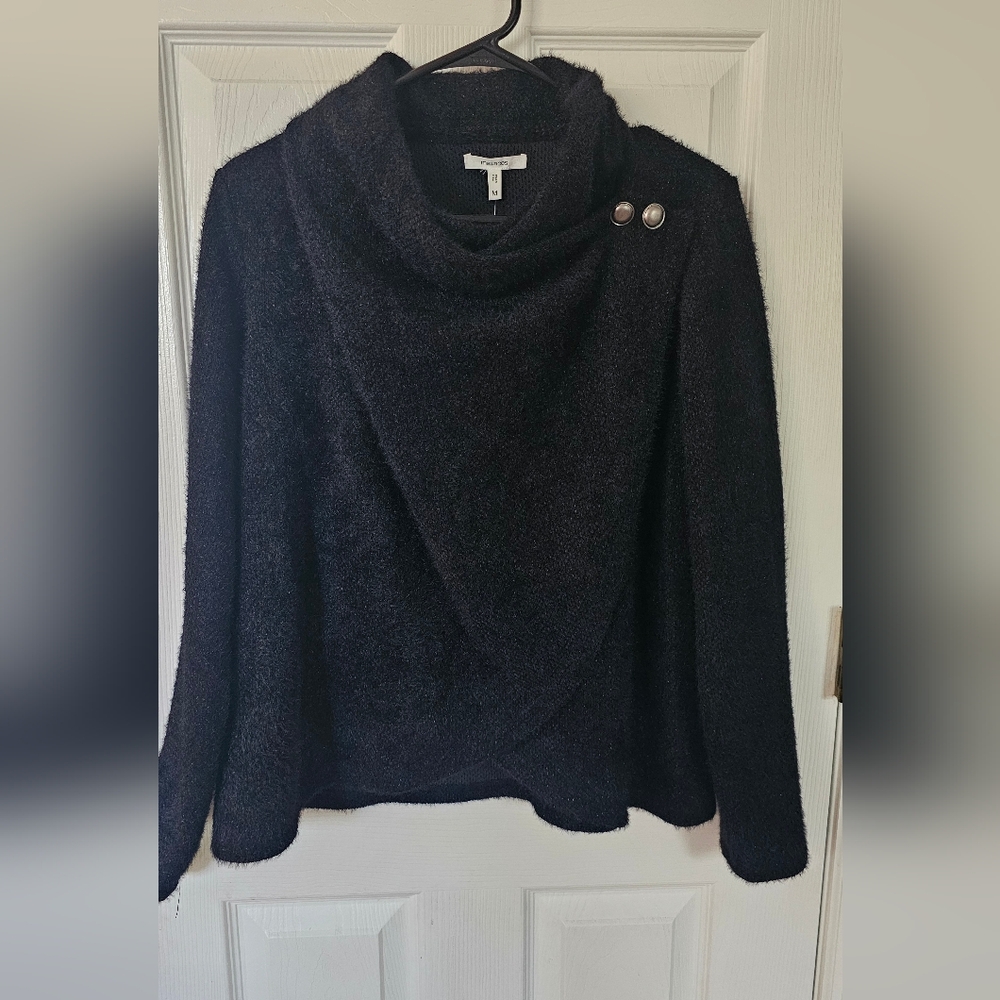 Maurices - NWT Cozy Black Cowl Neck Sweater with split bottom.